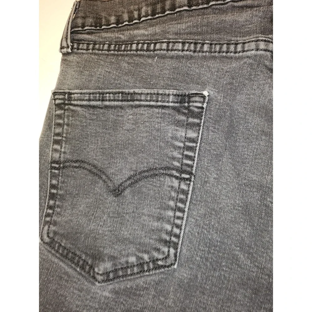 Levi Strauss 514 Mens 36x30 Black Wash Straight Fit Jeans Denim Pants Everyday